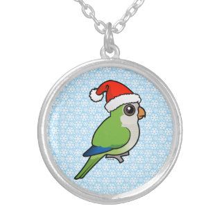 Christmas Monk Parakeet Personalized Necklace