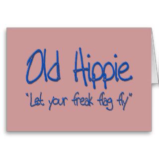 Old Hippie blu Cards