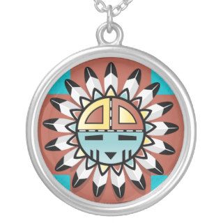 Hopi Sun Shield with 4 Directions Pendant Necklace