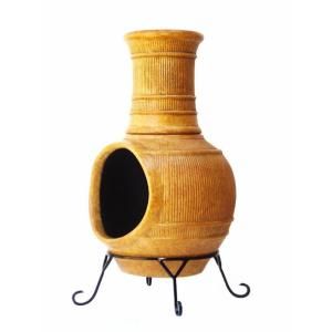 KD Clay Chimenea Lines (Rustic Yellow) DISCONTINUED KD 020