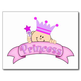 Cute Peeking Baby Princess Post Card