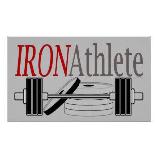 Bodybuilding Iron Athlete   Weight Training Sport Posters