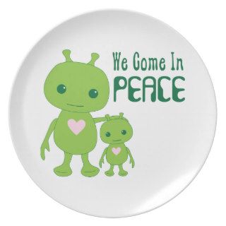 We Come In Peace Plate