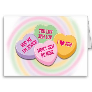Jewish Valentine's Card Candy Hearts