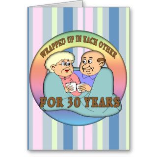 30th Wedding Anniversary Gifts Greeting Card