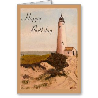 Happy Birthday Nantucket Lighthouse Greeting Card