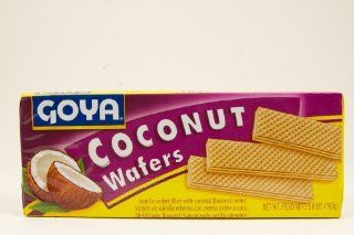 Goya Coconut Wafers 5.6 oz   Wafers Con Sabor A Coco  Wafer Cookies  Grocery & Gourmet Food