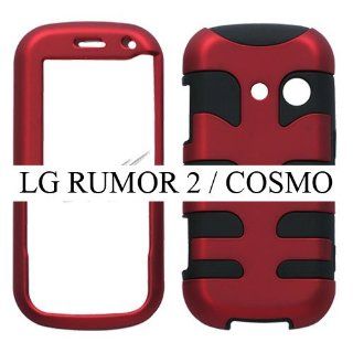 Fishbone Cover for LG Rumor2 LX265 Cosmos VN250, Red 