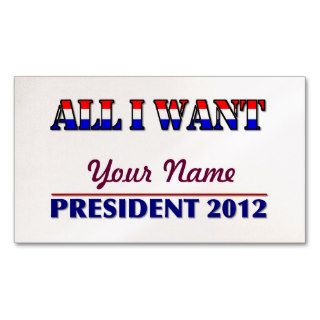 You Choose The President   2012 Elections Bookmark Business Cards