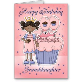 Granddaughter Birthday Card   Cupcake Princess