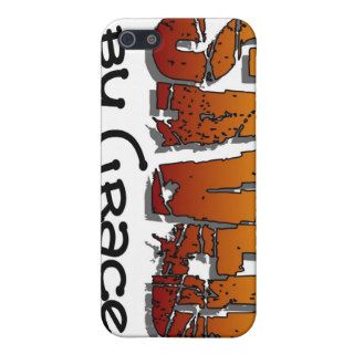 Saved by grace Christian design Cases For iPhone 5