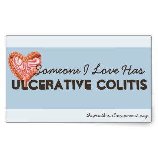 Someone I Love Has Colitis Rectangle Sticker