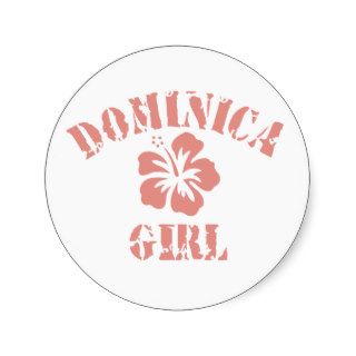 Dominica Pink Girl Stickers
