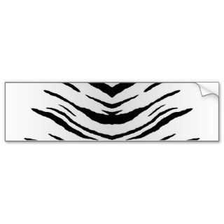 White Tiger or Zebra Striped Bumper Sticker