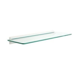 Knape & Vogt 6 in. x 18 in. White Glass Decorative Shelf Kit 89 WH 10618