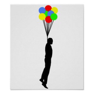 Balloon Hanging Funny Poster