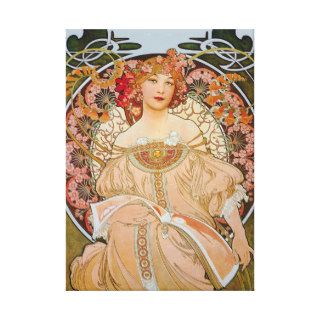 Reverie by Alphonse Mucha Gallery Wrap Canvas