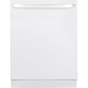 GE Top Control Dishwasher in White with Stainless Steel Tub GLDT690DWW