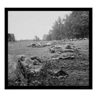 Casualties During the Battle of Gettysburg 1863 Poster