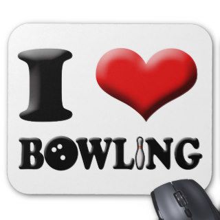 I Heart Bowling Mousepad