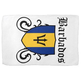 Barbados Shield Emblem Hand Towels