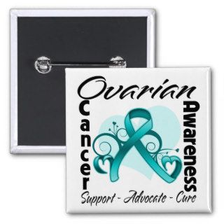 Heart Ribbon   Ovarian Cancer Awareness Pins