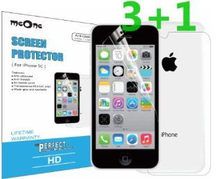 meOne iPhone 5C 4 Pack [3 front + 1 back] Anti Glare & Anti Fingerprint Screen Protectors with Lifetime Replacement Warranty (Orders will be shipped out within 24 hours except on Sundays) Cell Phones & Accessories