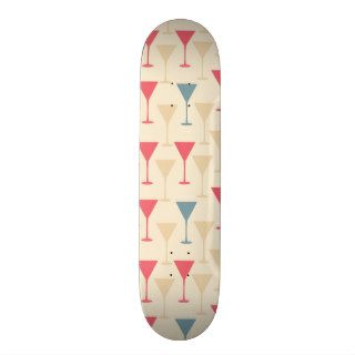 Martini glass pattern skate board deck