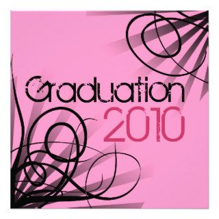 Any Year  Pink Graduation Party Invitation