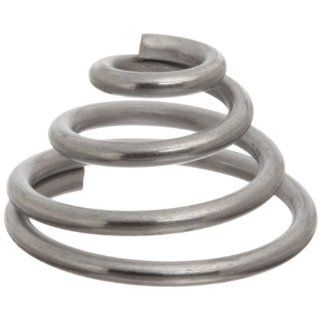 Conical Compression Spring, Type 302 Stainless Steel, Inch, 0.25" Overall Length, 0.42" Large End OD, 0.187" Small End OD, 0.035" Wire Diameter, 7.33lbs Load Capacity, 40.8lbs/in Spring Rate (Pack of 10)