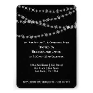 Christmas Snowflake Strings Personalized Invite
