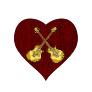 Electric Guitar Gold Color Sticker