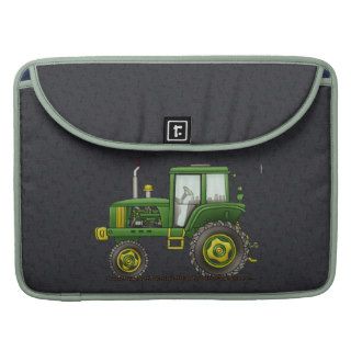 Cute Green Tractor MacBook Pro Sleeves
