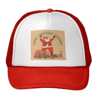 Vintage Santa Claus Toys Merry Christmas Everybody Trucker Hats