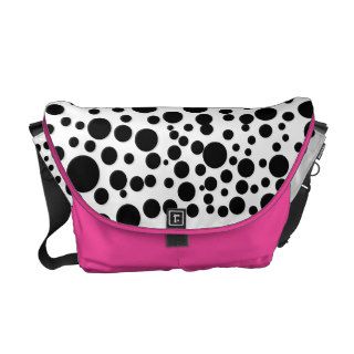 Trendy Pink Polka Dot All Purpose Messenger Bag