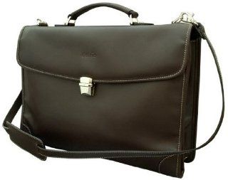 del rio Leathers Brown Briefcase 3 compartment Executive & Office DR137801  From Costa Rica