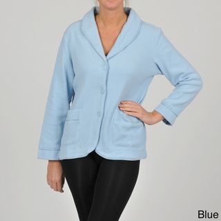La Cera Women's Long Sleeve Three button Shawl Collar Jacket La Cera Pajamas & Robes
