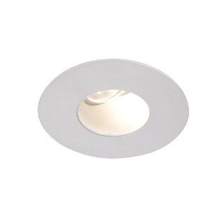 WAC Lighting HR 2LED T309S W WT LED 2 Inch Recessed Down Light Adjustable Round Trim with 15 Degree Beam Angle, White   Recessed Light Fixture Trims  