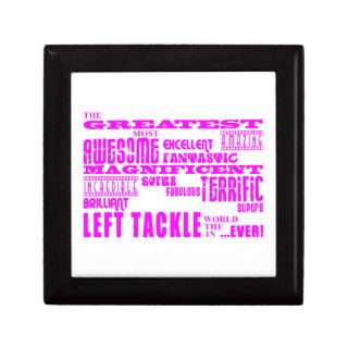 Girls Football  Pink Greatest Left Tackle Jewelry Box