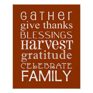 Gather & Give Thanks Poster