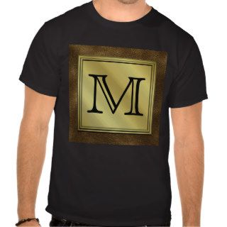 Printed Custom Monogram Image. Brown. T shirts