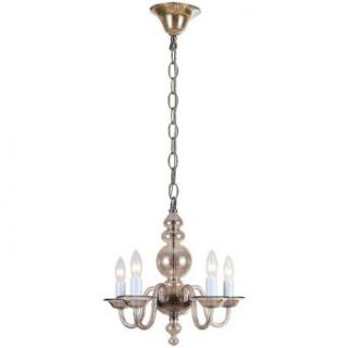 Crystorama Lighting Group 9845 CH CG Harper 5 Light Mini Candle Style Chandelier, Polished Chrome    