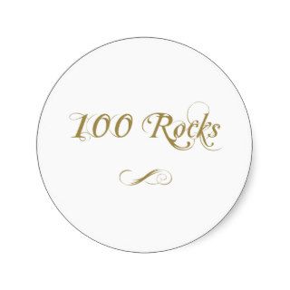 Fancy Gold 100th Birthday Sticker