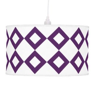 White and Purple Diamond Pattern Hanging Lamp