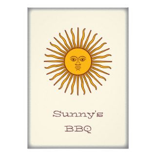Golden Sun of May BBQ Party Invite
