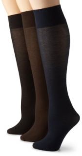 Gold Toe Women's Micromodal Trouser 3 Pack, Brown/Navy/Black, 9 11