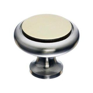 Top Knobs M339   Split Finish Knob 1 1/4   Brushed Satin Nickel And Polished Brass   Nouveau Collection   Cabinet And Furniture Knobs  