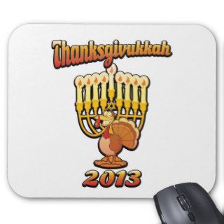 Thanksgivukkah Hannukah Thanksgiving Gift Humor a Mousepads