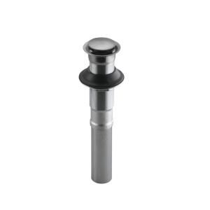 KOHLER 1 1/4 in. Brass Pop up Clicker Drain without Overflow in Brushed Chrome K 7124 G