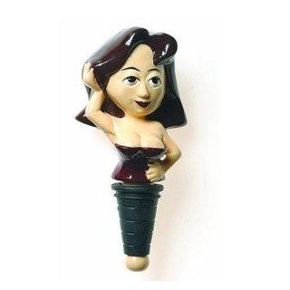 Loosie Luccie Sexy Lady Bust Wine Bottle Stopper Kitchen & Dining